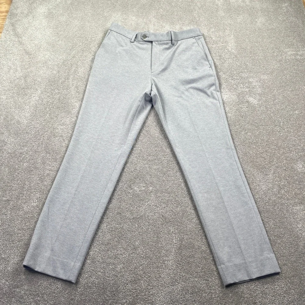 Banana Republic Dress Pants Mens 31x32 Grey Tailored Fit Stretch Trousers